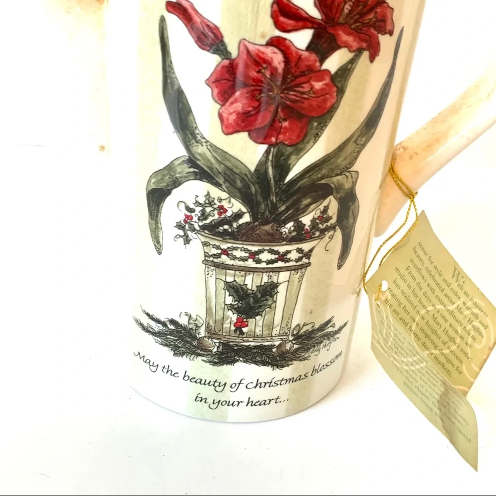 COPY - Vintage MARY HUGHES Christmas Ceramic Teapot